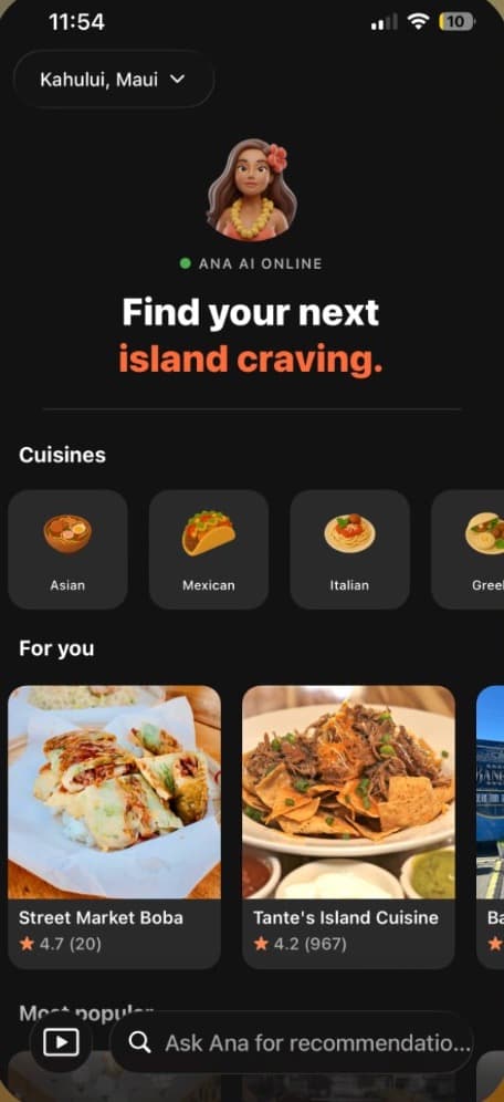 Kaana app discover screen